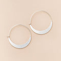 Refined Earring Collection - Crescent Hoop/Silver