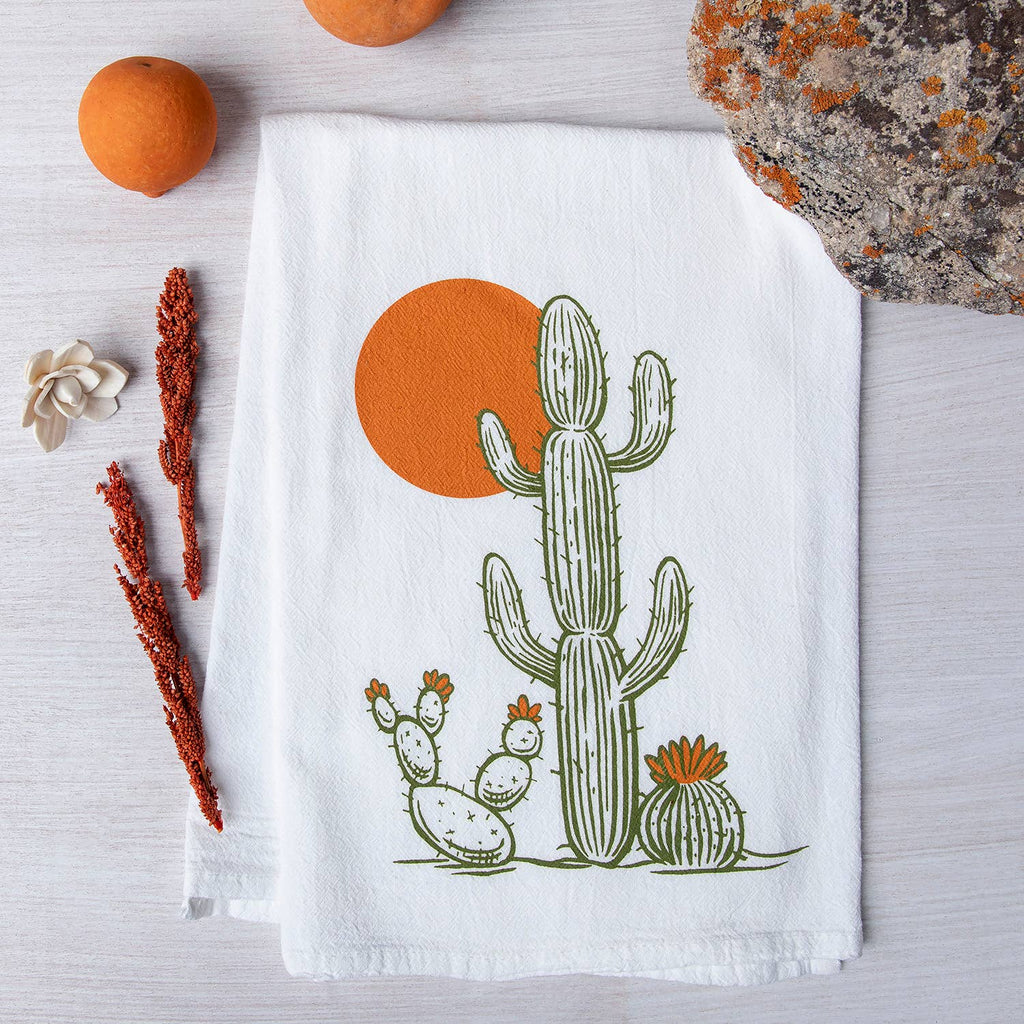 Saguaro Tea Towel | Screen Printed | Made in USA: 1 Towel