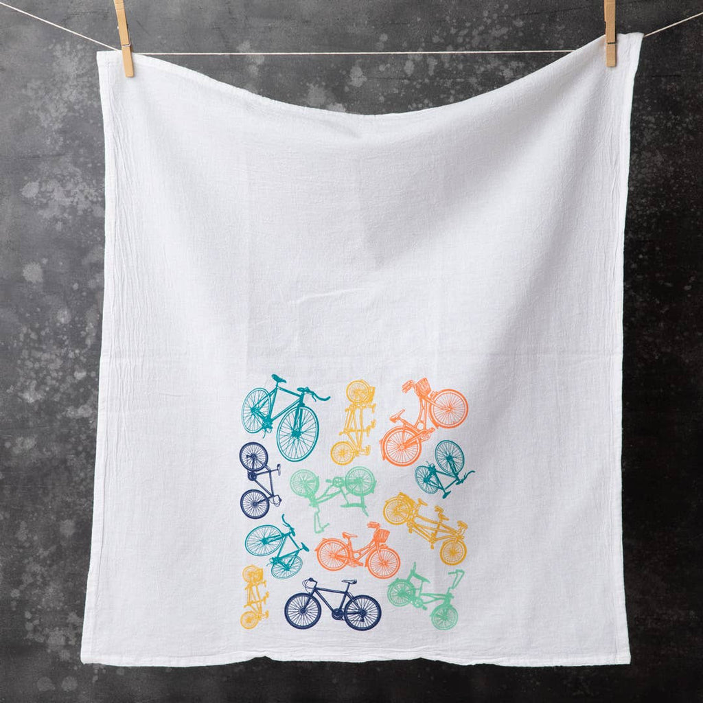 Bikes Tea Towel | Screen Printed | Made in USA