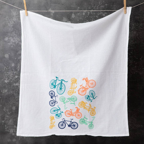 Bikes Tea Towel | Screen Printed | Made in USA